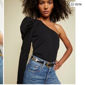 Nation LTD Sabrina one shoulder long sleeve top